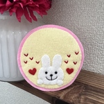 再販11★うさぎとハートの名札　