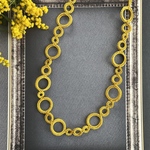 【再販】Mimosa  yellow ニットリング ネックレス