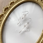 ＊IcePrincess＊透明なチューリップ イヤリング＆ピアス シルバー