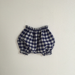 【再販】コットンリネンのかぼちゃパンツ 紺