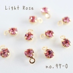 no.97-O   k16gp ラインストーンチャーム　Light Rose   10個