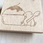 白くまとかき氷のメモ枠はんこ