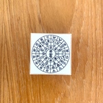 ヲシテ文字 のフトマニ図 はんこ mini　運気アップの神代文字　ホツマツタエ　フトマニ図 スタンプ ハンコ