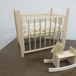 mayuka1810様専用　ミニチュア★木製家具★1/6スケール★ベビーベッド＆木馬
