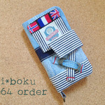 #064 tumu310様専用 デニムリメイク手帳型  iPhoneSE/5/5sカバー《ネコポス送料込》
