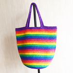 レインボーカラーのスズランテープバッグ