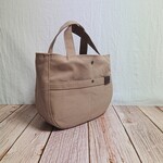 ミルクティ色の帆布トートバッグ