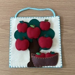 〈再販18〉♡♡指先遊びシート♡♡ マジックテープ　リンゴの木🍎