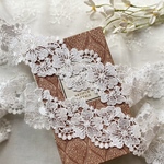50cm単位 広幅 綺麗 花 フラワー ケミカルレース ブレード 白 BK230301 ハンドメイド 手芸 素材 材料