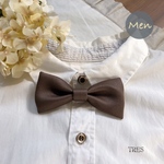 【TRES】新作♡ モカブラウン　men's蝶ネクタイ　レザー調　蝶ネクタイ