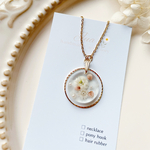 おはじきネックレス🌸レジンネックレス   春 かすみ草