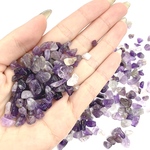 【穴あき】さざれ石 20g アメジスト 天然石 パワーストーン ハンドメイド素材 パーツ