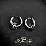 ◆Stephan Lea◆男女兼用アレルギー対応〜シルバー3リングフープピアス