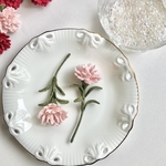 立体刺繍 カーネーション 《ピンク》の ブローチ carnation 母の日