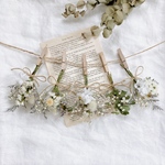 White Flower＊ナチュラルドライフラワーガーランド＊ミニブーケ＊ミニスワッグ