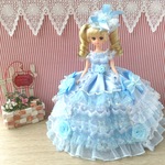 リカちゃん お姫様ドレス 一点物☆ ブルー