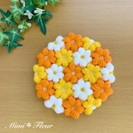 ＊モリーの花＊まんまるポットマット