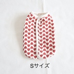 [犬服] Sサイズ 完成品 チワワ　　　　　　　　　　　ハート柄　ミニ裏毛ニット　パイピングベスト　春服　背中開き
