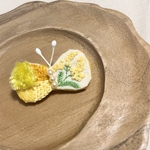 ちょうちょ🌷刺繍ブローチ
