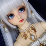 ■パールチョーカー Bijou×Cross White ■ SD～SDGr Boyドールサイズ
