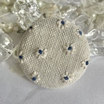 刺繍ヘアゴム くるみボタン 花柄