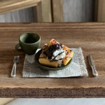 ミニチュア　あずきと抹茶のワッフル