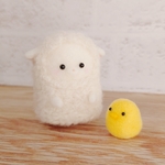 【再販】羊毛フェルト ひつじさん ひよこちゃん 置物 ぬいぐるみ