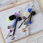 カラフルじゃらじゃら☆アシンメトリーピアス✳イヤリング
