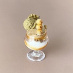 ミニチュア　ほうじ茶とみたらし団子のパフェ