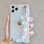 139. フラワー　キーリングハンガー　スマホケース　iPhoneケース　ストラップ　全機種　スマホチェーン　スマホリング　キーリング　キーリングチェーン　Androidケース　ブルー