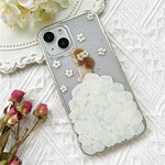紫陽花、押し花スマホケース、全機種対応、ストラップホルダ一、iFace風、手帳型、iPhone14、iPhone14 Pro、iPhone14 Max、iPhone13