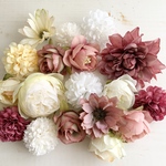 【新作】ワインレッド✿*:･ﾟ花材詰め合わせ 花材・造花・アーティフィシャルフラワー・パーツ