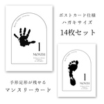 手形足形が残せる　月齢カード　マンスリーカード