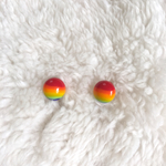 ベネチアンガラス 虹のピアス