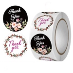 32サンキューシール ロール 500枚 ありがとう 感謝 梱包 ラッピング プレゼント ステッカー プチギフト おしゃれ かわいい