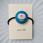 刺繍ヘアゴム🌷　no.966    くるみボタン　💛送料無料💛　