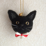 羊毛フェルト★ネコ★黒猫キーホルダー★ハンドメイド★