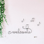 【受注制作】welcome〜小鳥のハミング♪〜ワイヤーウォールデコ《虫ピン付》