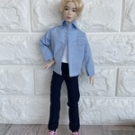 1/6ドール用  水色シャツ