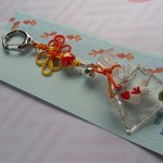 金魚のキーホルダー　（オレンジグラデ）