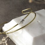 silver grain bangle cross　真鍮／シルバー