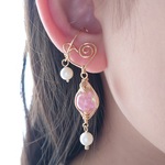wire ear cuff用 数量限定Resin Sphere「桜」