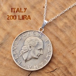 200リラ Minerva イタリア コイン ネックレス