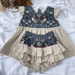 【イチゴ泥棒】出産祝いにもおすすめ！　２点セット（チュニック・ベビーブルマ）
