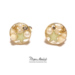【送料無料】Pop Star Earring ○ circle（pastel green ）