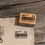 【コラボ】C-3 バーコード ナチュラルver. - C-3 barcode Natural ver. - [ラバースタンプ]【cona_3 × wood+orange】