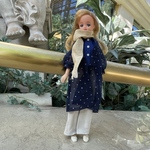 O235 リカちゃんママ　ハンドメイド 服　ドットシフォンコート　コーディネート