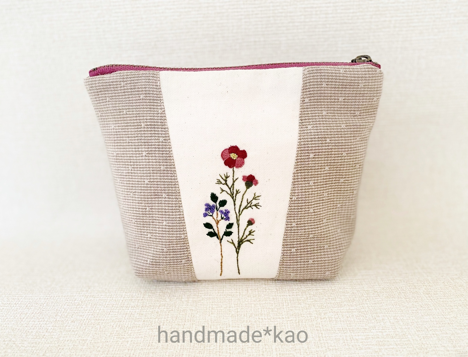 花の手刺繍＊トートバッグ - kao-fura-8'S GALLERY | minne