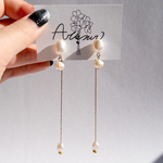 pearl and goldchain pierce（金属アレルギー対応）〜イヤリング変更可〜