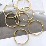 4pcs[45mm/gold]ねじれリングパーツ　ツイストフープ  m168